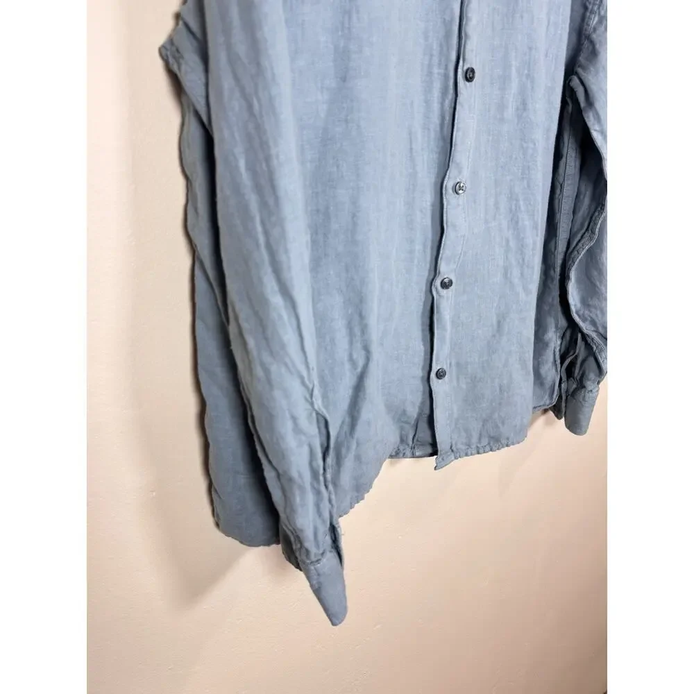 Abercrombie & Fitch 100% Linen Collection Button-up Long Sleeve Shirt Mens L
